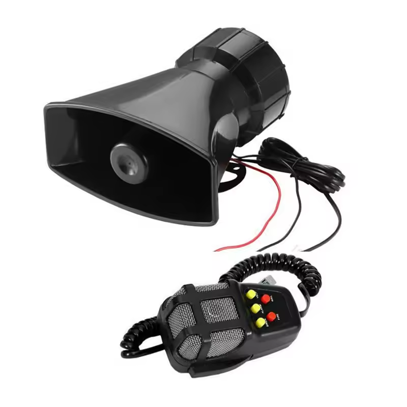 7 Sound Car Air Horn Loud Multipurpose Speakers Loud Car Horn Megaphone Warning Alarm Fire Siren Speaker 12V 100W Truck